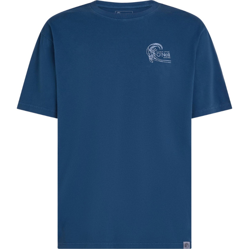 2026 O'Neill Mens O'riginals Retro Back Print T-Shirt 2850384 - Regal Blue